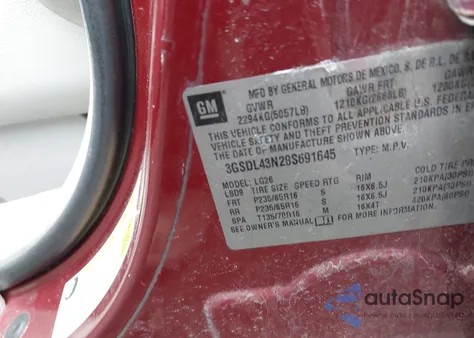 2008 Saturn Vue V6 Xe из США, поврежденный, VIN 3GSDL43N28S691645